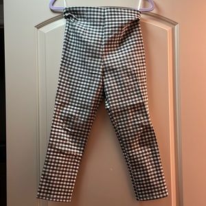 Gingham crop pants